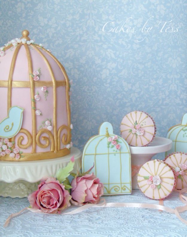 Birdcage Cake and cookies by Tess