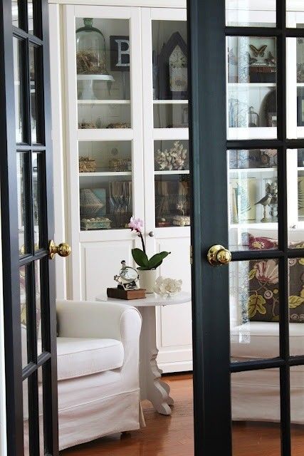 Black French doors