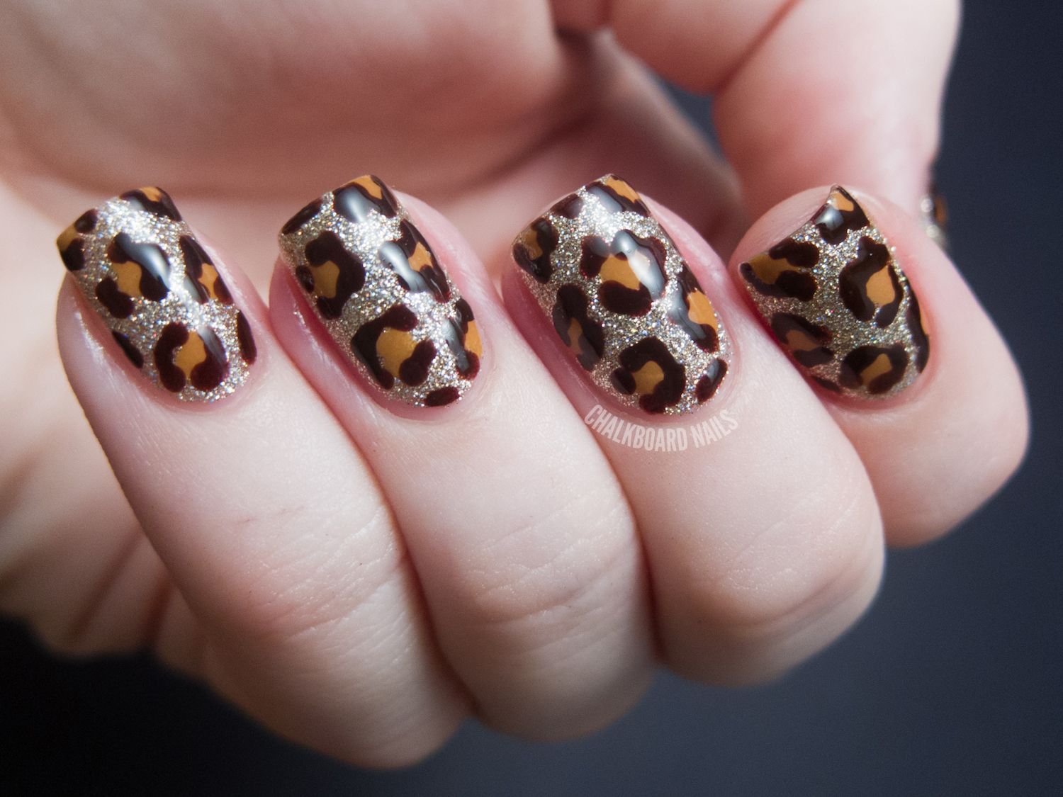 Blinged Out Leopard – China Glaze On Safari Nail Art