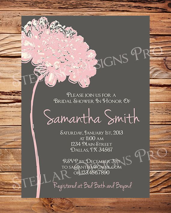 Bridal Shower Invitation Flower Bridal or by StellarDesignsPro, $20.00