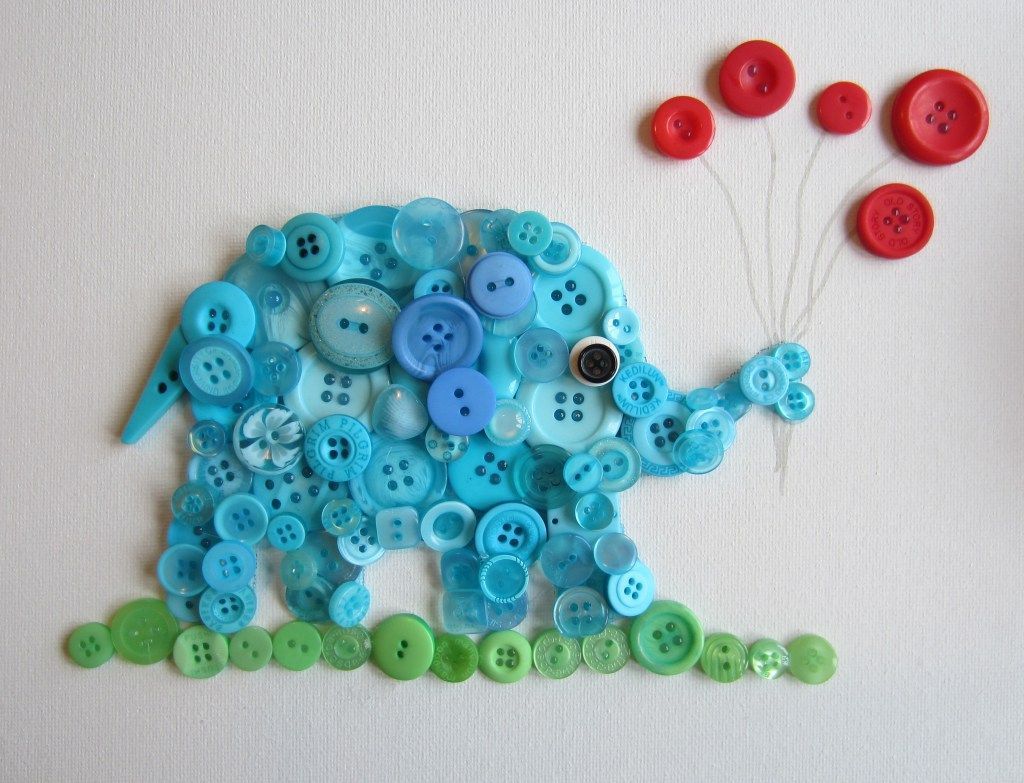 Busted Button: DIY Button Elephant ♥