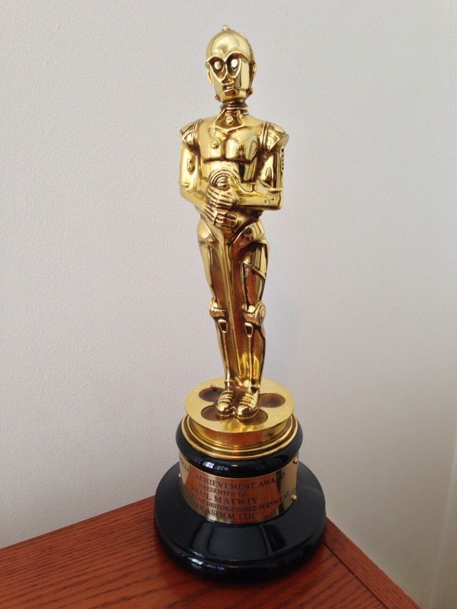 C3POscar, A Star Wars Themed Award For Lucasfilm Employees Rewarding 20 Years of