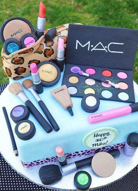Can you seriously believe that this is a cake? It is. I love M A C cosmetics so