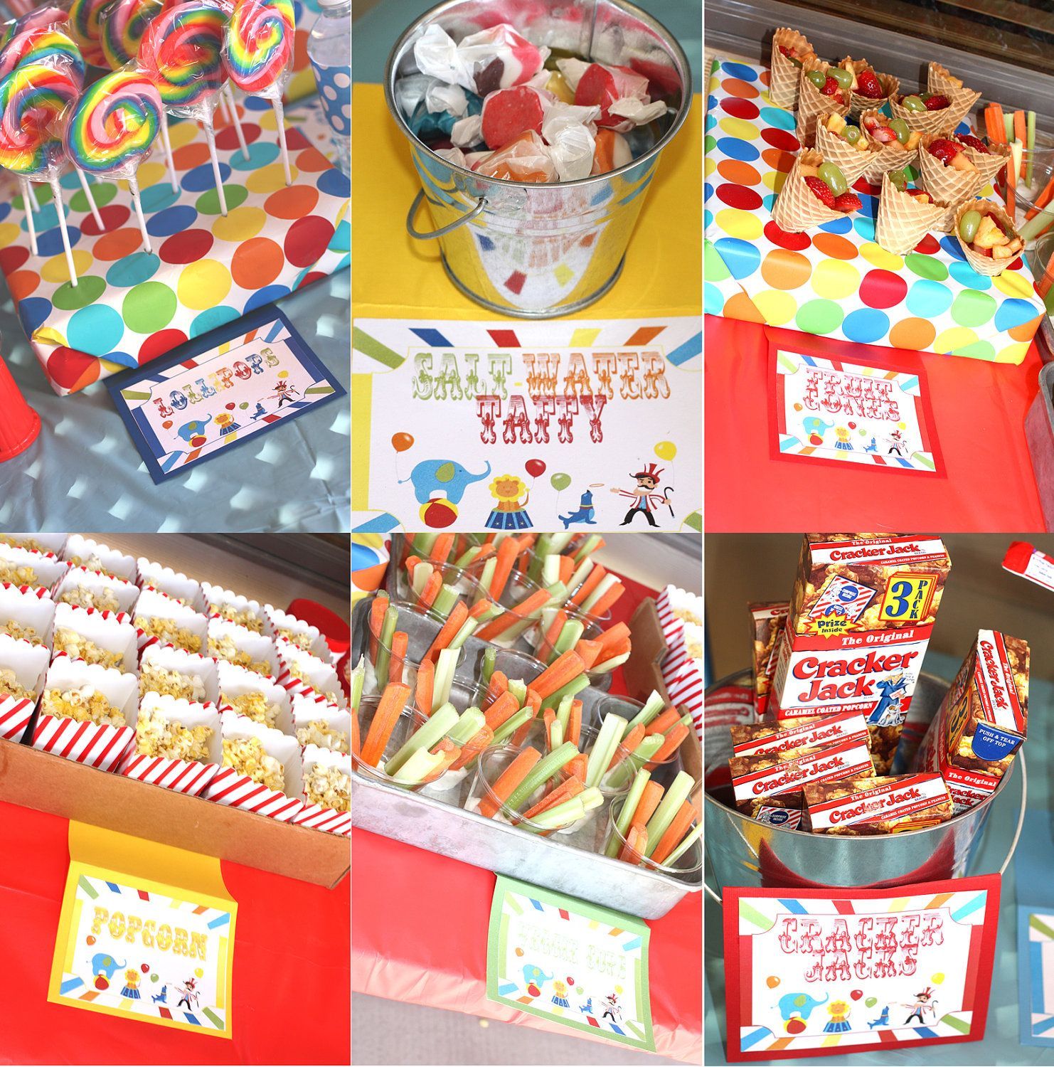 Carnival Birthday Party Signs Circus Birthday Party Signs Printable DIY Small Ta