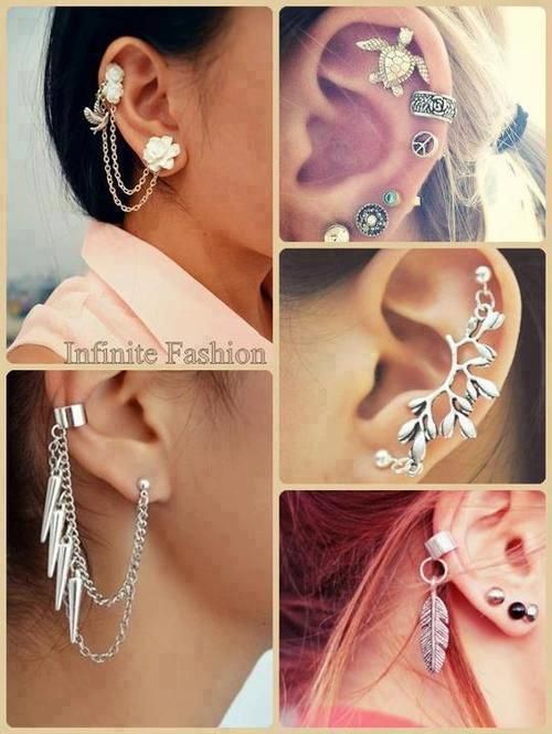 Cartilage piercings and earrings