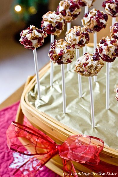 Cheese ball pops