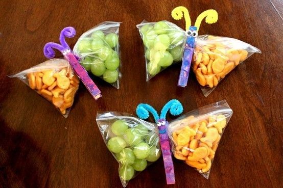 Clothespin butterflies… Would be great VBS snacks!