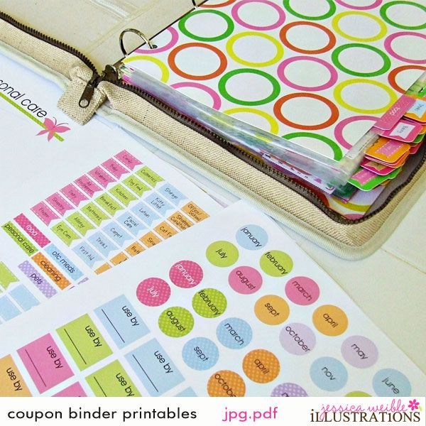 Coupon Binder Organization Printables