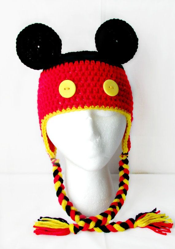 Crochet Mickey Mouse Hat