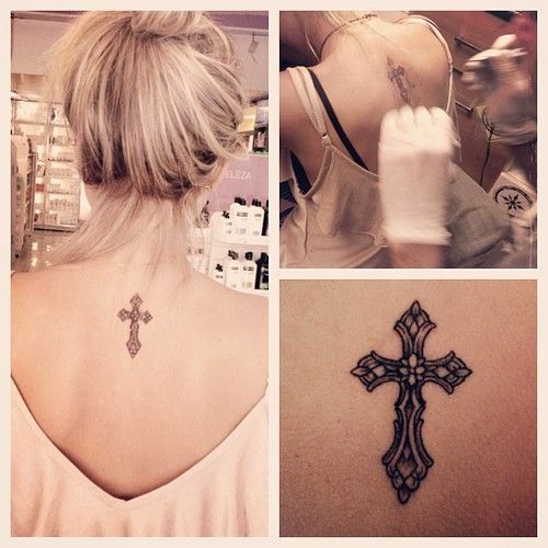 Cross tattoo..