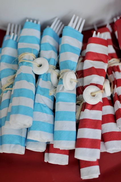 Cute nautical party . Love these napkins ;)