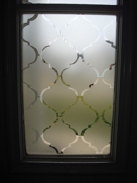 DIY 'frosted glass' — THIS IS JUST CONTACT PAPER! Mindblown.