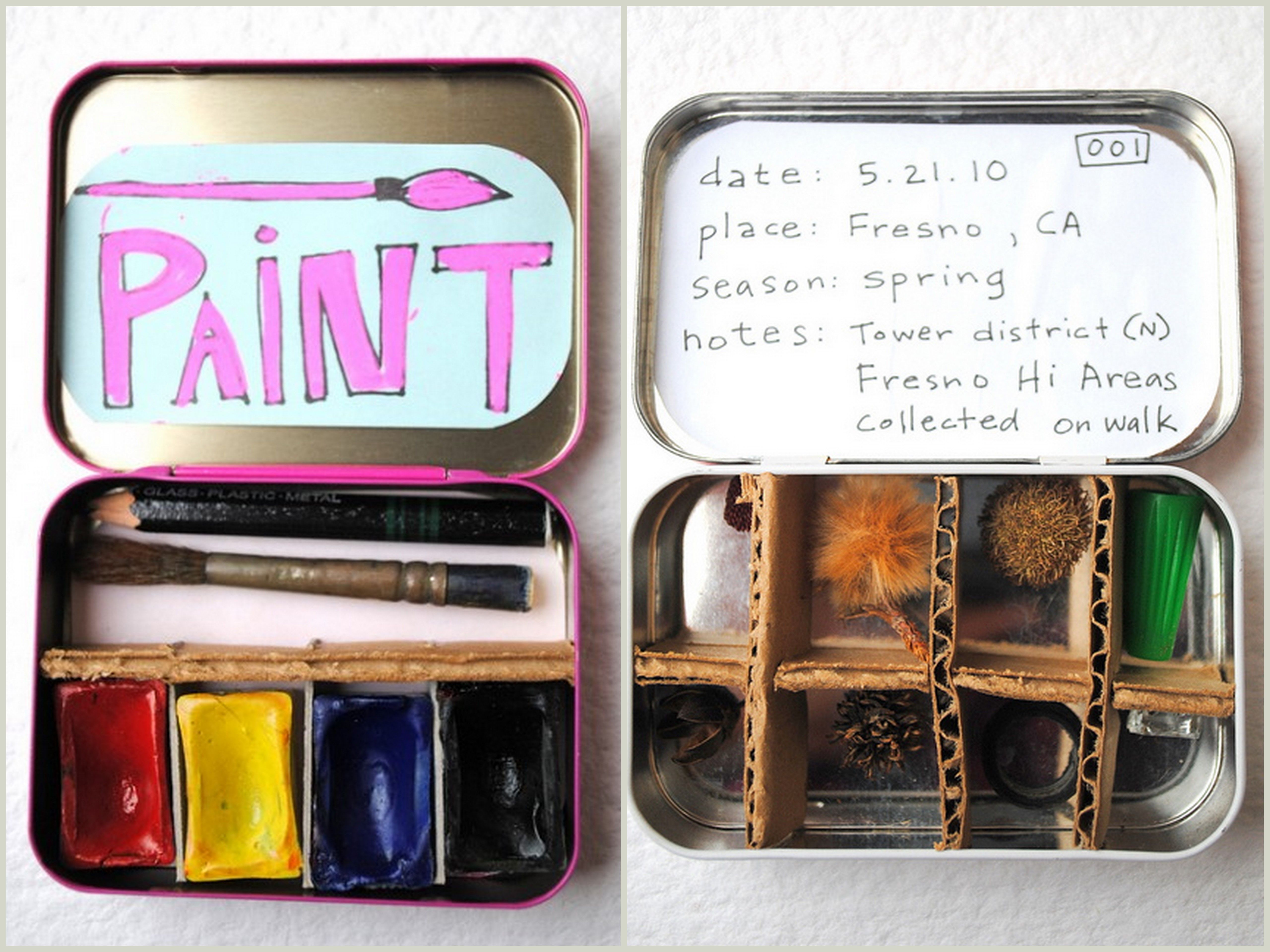 DIY Altered Altoid Tin Kits. Lots of wonderful “Collection Tins” wit