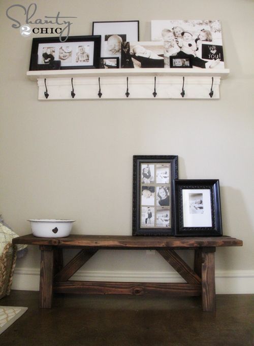 DIY Bench for the Entryway – $15!