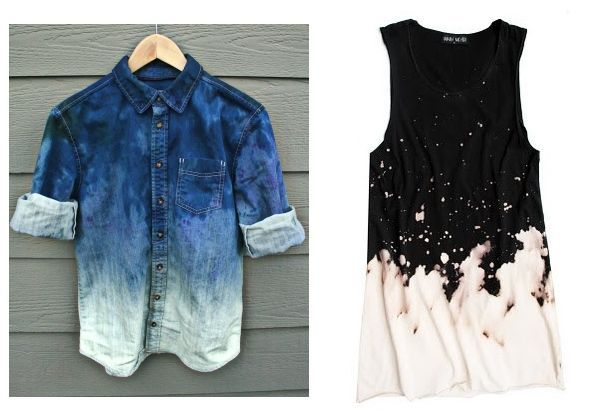 DIY Bleach-dipping: Dip a dress, denim jacket, or shirt in bleach and splatter i