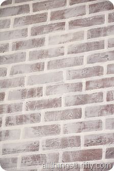 DIY Distressed Faux Brick