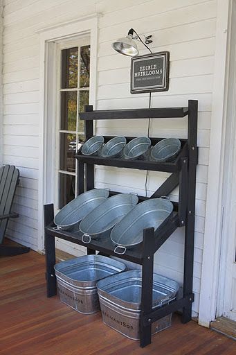 DIY — Drink and snack storage for back yard parties! Love this!!!