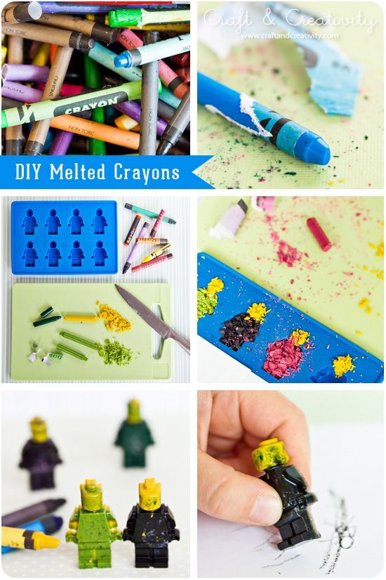 DIY Melted LEGO Minifig Crayons by Craft & Creativity