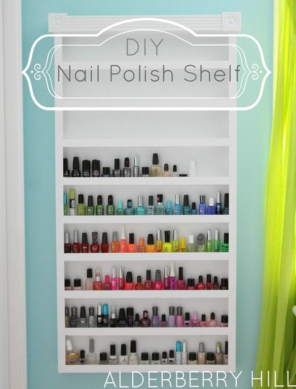 DIY Nail Polish Shelf