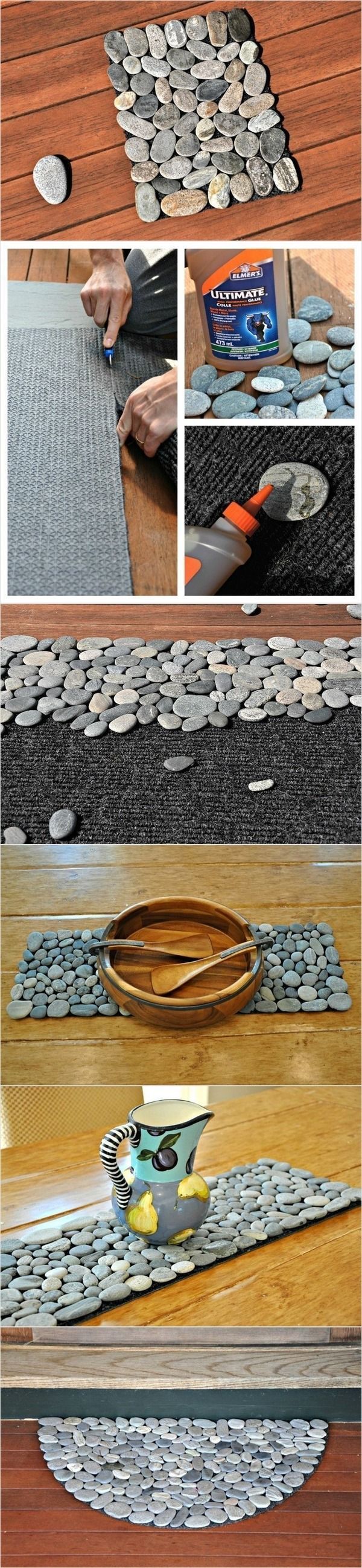 DIY pebble mat ~ great gift idea