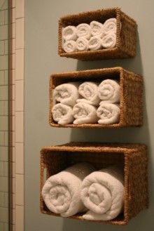 DIY wall storage for bathrooms