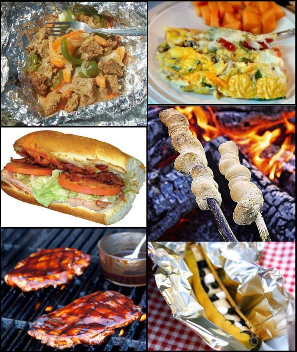 Easy camp meal recipes and complete weekend menu packages