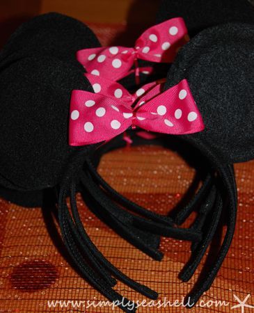 Easy to make Mouse Ears for Minnie Mouse Birthday Party