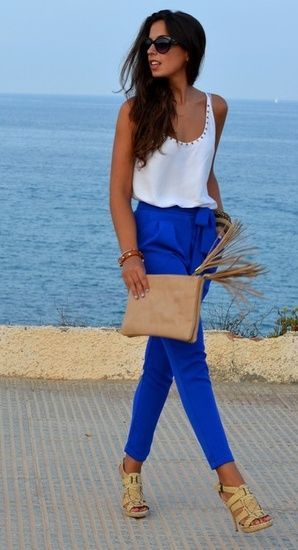 Electric Blue Trousers… YES!