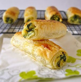 Feta, ricotta, spinach rolls