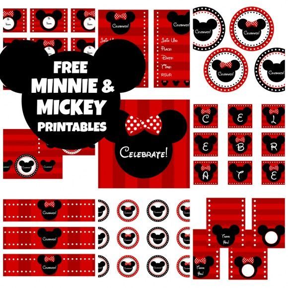 Free Mickey Mouse party printables!