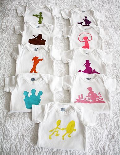 Freezer stencil onesie…baby shower craft.
