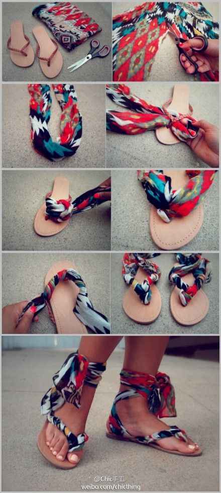 Fun way to revamp your sandals!