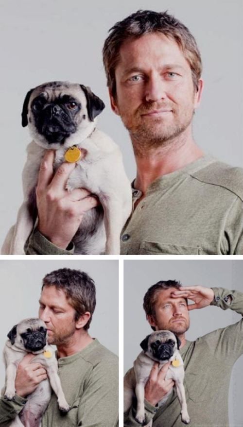 Gerard Butler knows pugs are the best!