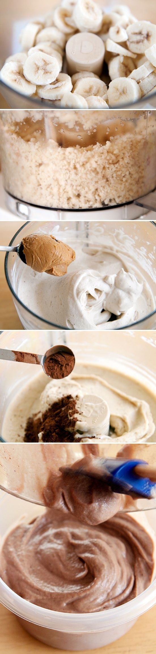 Guilt-Free Ice Cream. Just 3 ingredients: frozen bananas, peanut butter, and coc