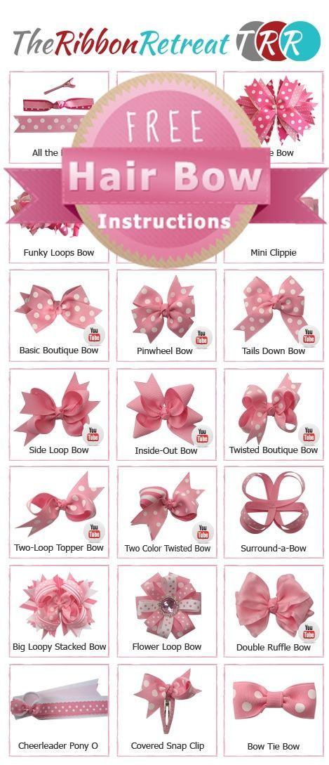 Hair bow tutorials (pin to view) @ DIY Home Ideas