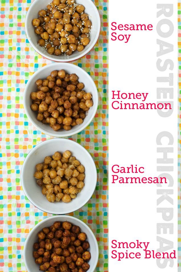 Healthy Snack: Roasted Chickpeas done four different ways.