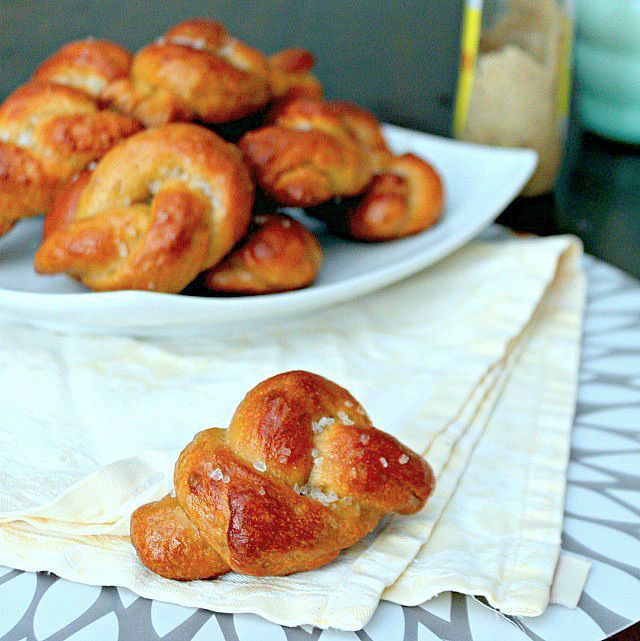 High Fiber Soft Pretzel Knots – White Whole Wheat flour makes these pretzels hea