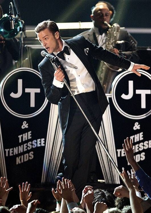 Justin Timberlake performing at Grammy's 2013
