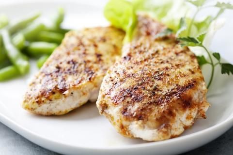 Kick up grilled chicken breast by mixing up the following marinade in a bowl: