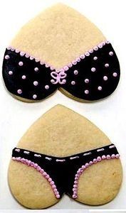 Lingerie shower cookies