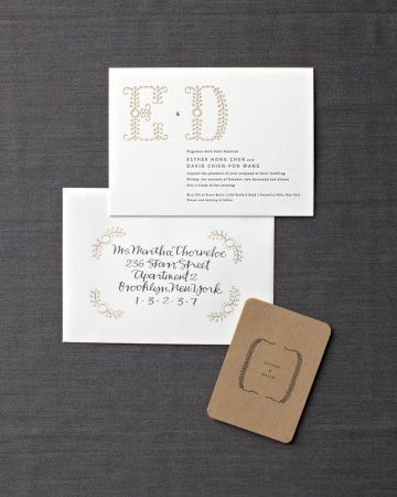 Love this unique #monogram invitation