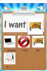 MY CHOICE BOARD is an App that enables an iPhone, iPod Touch, or iPad to become