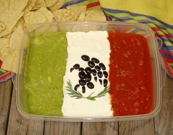 Mexican Flag Dip! And it looks delicious too…