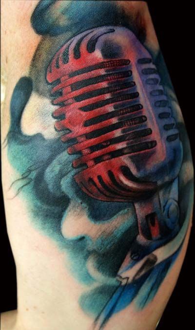 Microphone Tattoo for Music Tattoo 1