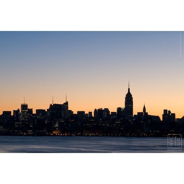 NYC skyline from the Hudson River | New York City Photos ❤ liked on Polyv