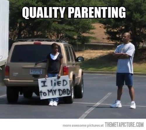 Nothing like old school quality parenting. >> Hahah I bet that kid will th