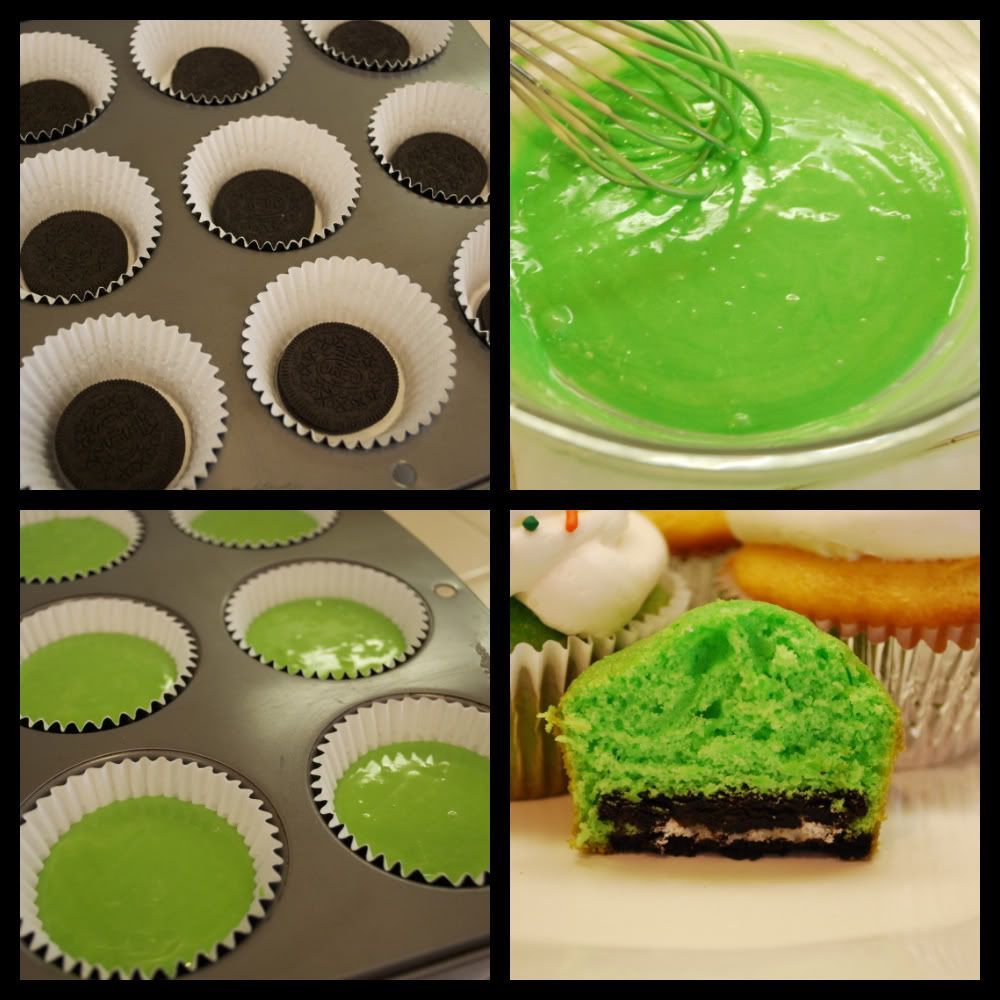 Oreo Cupcakes for St. Patrick's Day