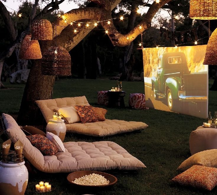 Outdoor movie night. What a great idea.