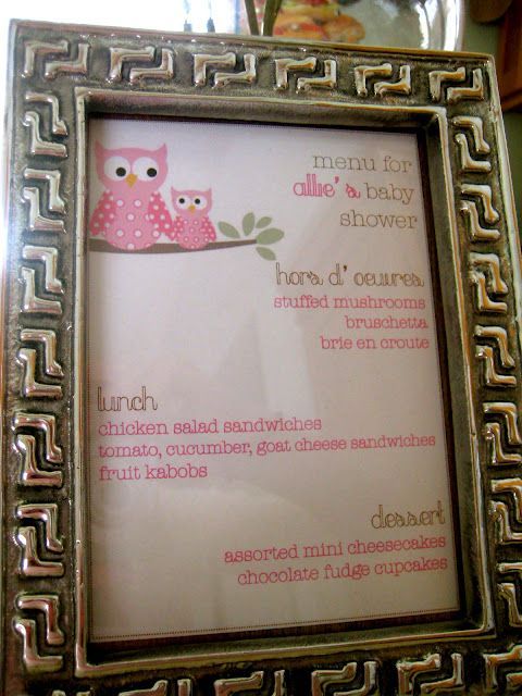 Owl Baby shower printables