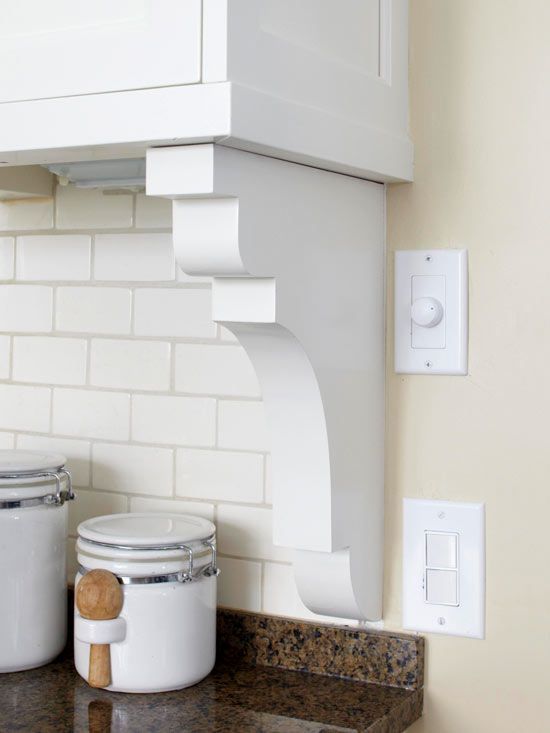 Perfect way to end the backsplash where the cabinet ends but the wall doesn'